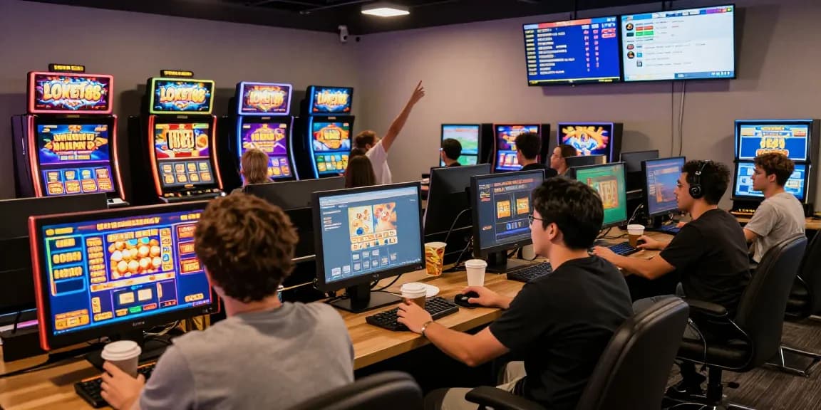 Players enjoying thrilling slot games at LOKET88, showcasing vibrant graphics and engaging gameplay.