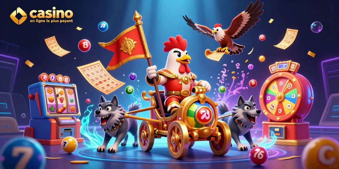 Explorez les options de jeu avec le casino en ligne le plus payant, une scène animée de jeu captivante.