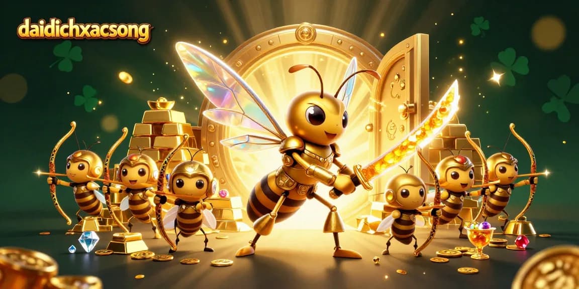Engage in strategic battles in daidichxacsong featuring a samurai hornet and golden treasures.