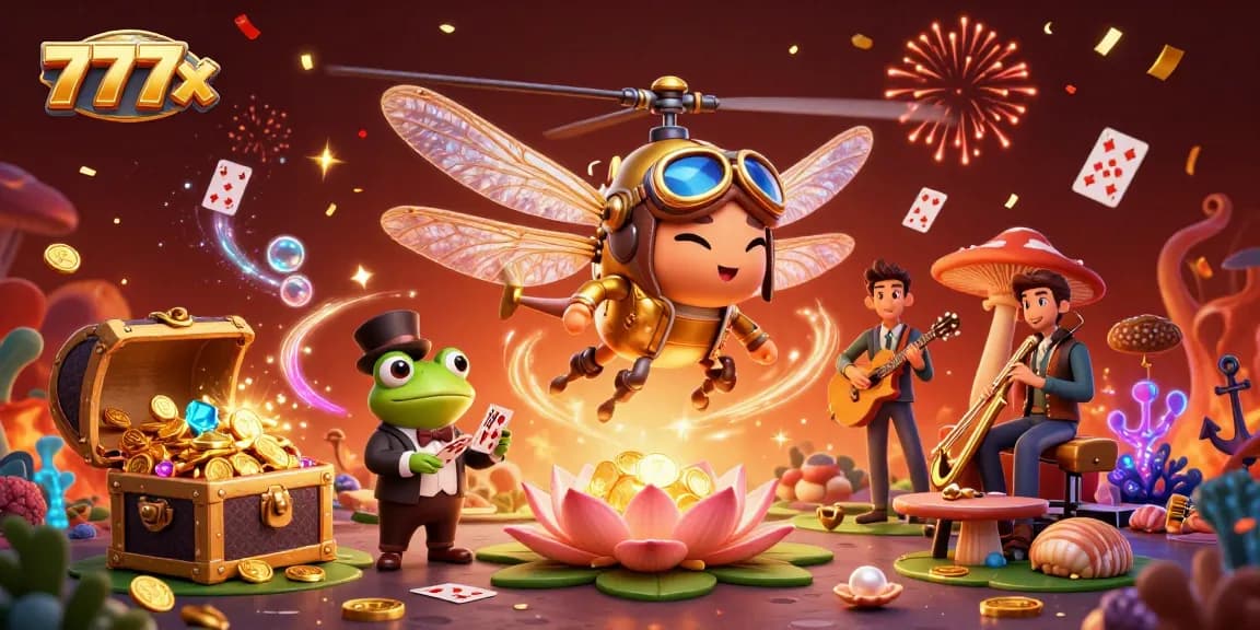 Experience thrilling gameplay at 777x with vibrant casino elements and dynamic characters