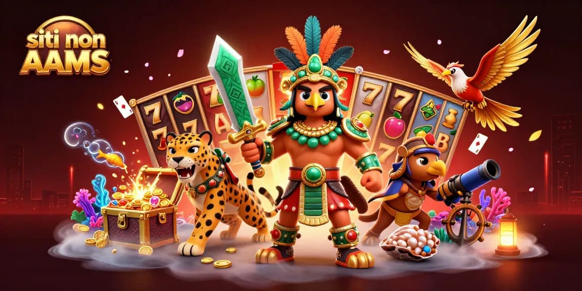 I casinò non AAMS presentano un guerriero azteco e elementi di gioco che creano un'esperienza emozionante.