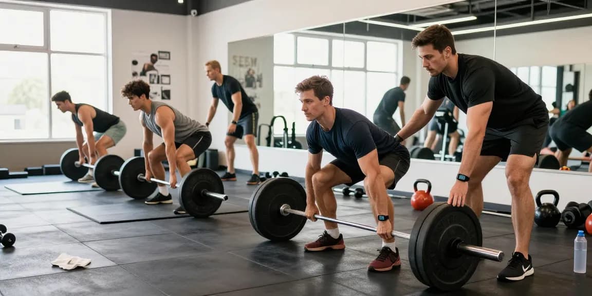 Akra Labs Steroidshop fitness scene with athletes training hard in a modern gym.