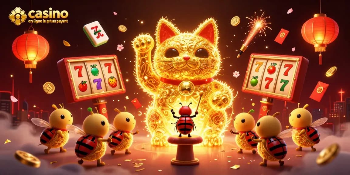Découvrez le casino en ligne le plus payant avec un chat chanceux et des éléments de jeu dynamiques.