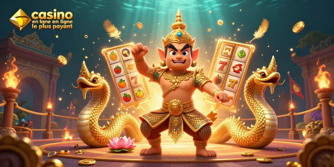Dynamisez vos gains au casino en ligne le plus payant avec ce gardien de temple et ses symboles alignés.