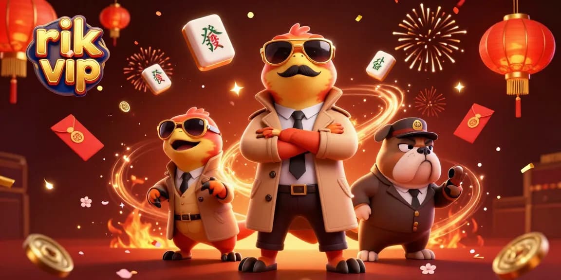 Experience playful raptors in a trench coat entering a VIP lounge at rik vip casino.