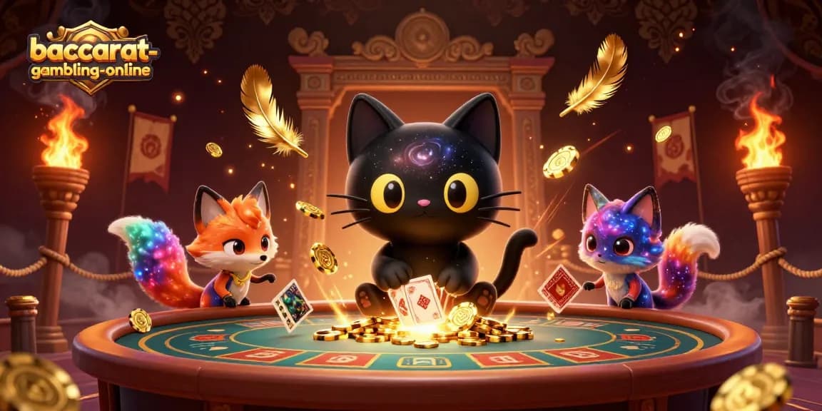 Baccarat-gambling-online: Embrace the thrill of cosmic casino gaming with captivating characters and vibrant casino elements.