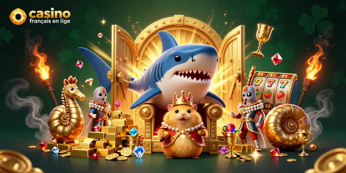 Gameplay dynamique dans un casino français en ligne avec un roi hamster et trésors scintillants