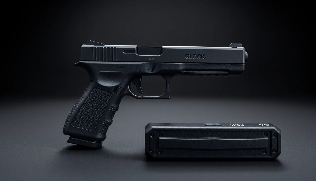 Examine the Glock 48 complete slide showcasing superior craftsmanship and design in a studio setting.