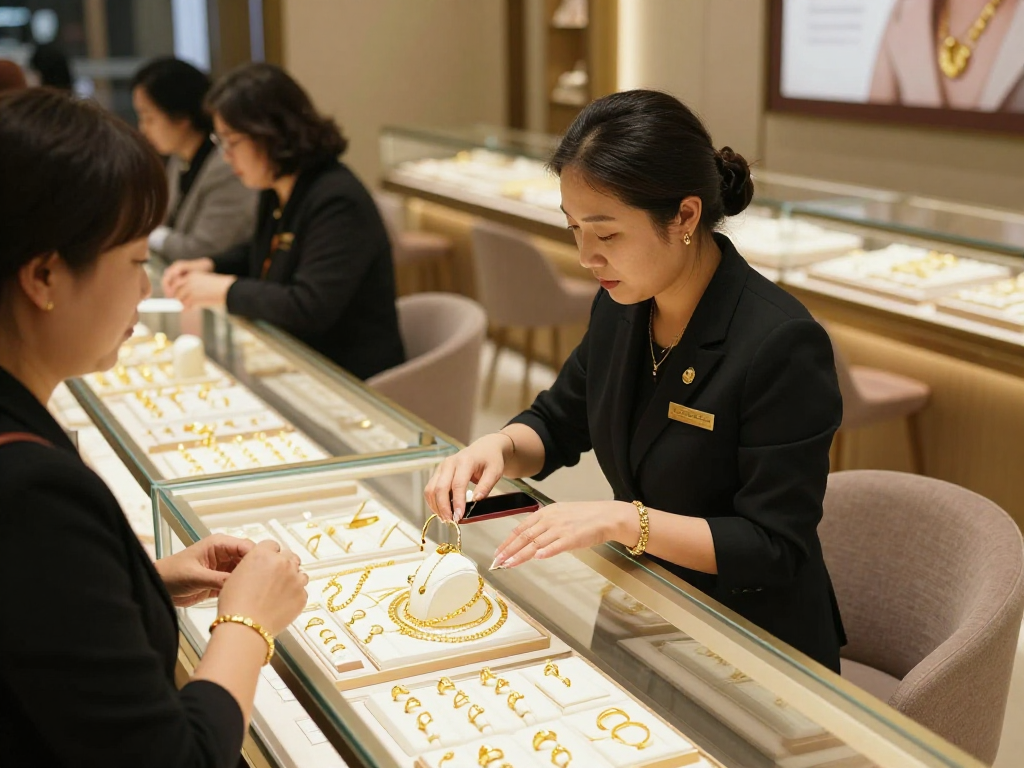 mantra88 login at a jewelry store featuring elegant gold jewelry displays and customer consultations.