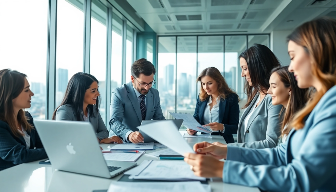 Business consultant Sacramento CA engaged in a productive meeting with clients in a modern office.