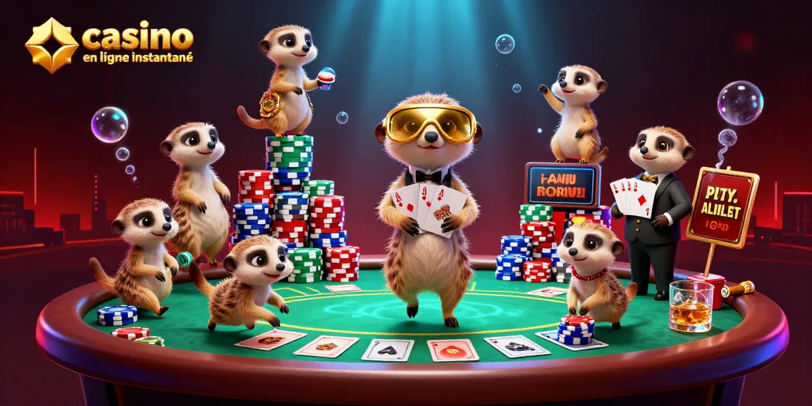 Activer les jeux dans un casino en ligne retrait instantané avec des suricates animés.