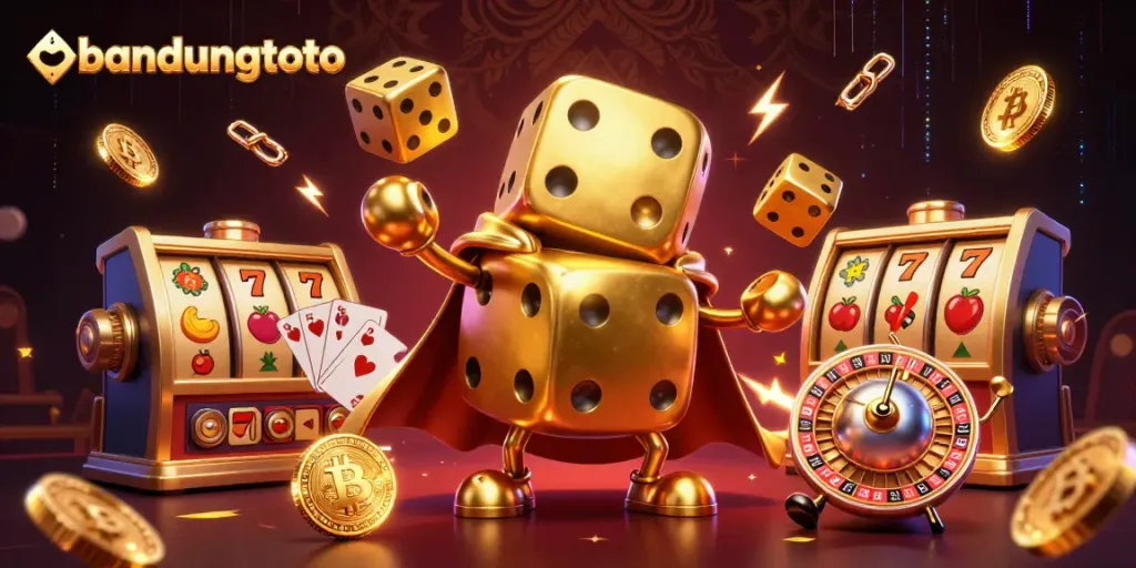 Experience the excitement of bandungtoto with vibrant 3D characters and dynamic casino elements.