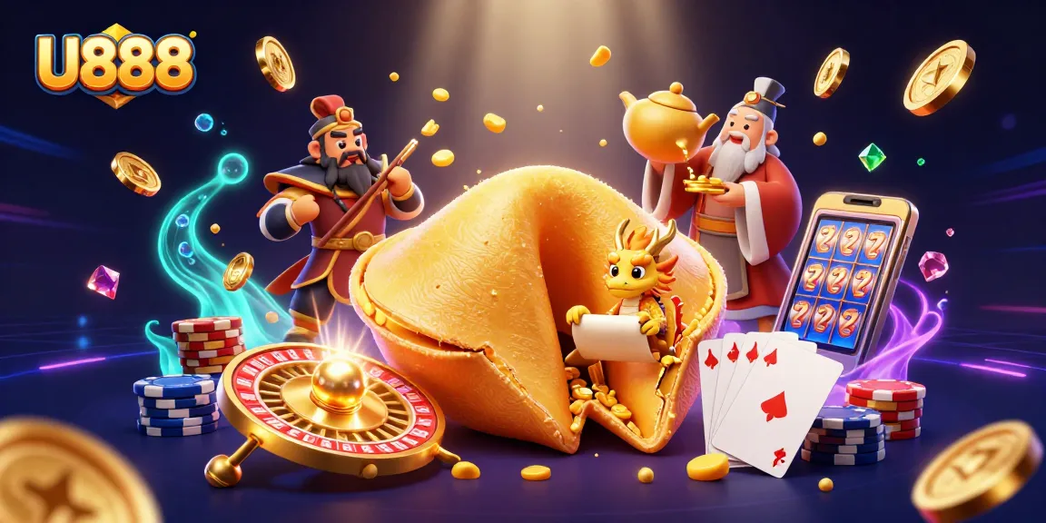 Experience the excitement of U888 with a 3D interactive casino scene filled with animated characters and rich details.