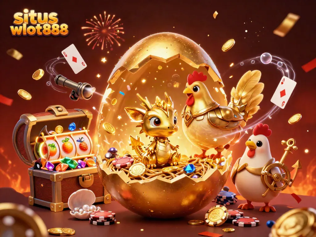 Menangkan jackpot di situs wslot888 dengan naga emas dan koin berkilau