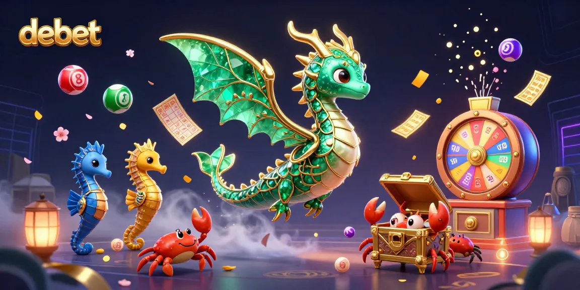 Engage with debet-themed gambling excitement featuring colorful lottery elements and dynamic characters.