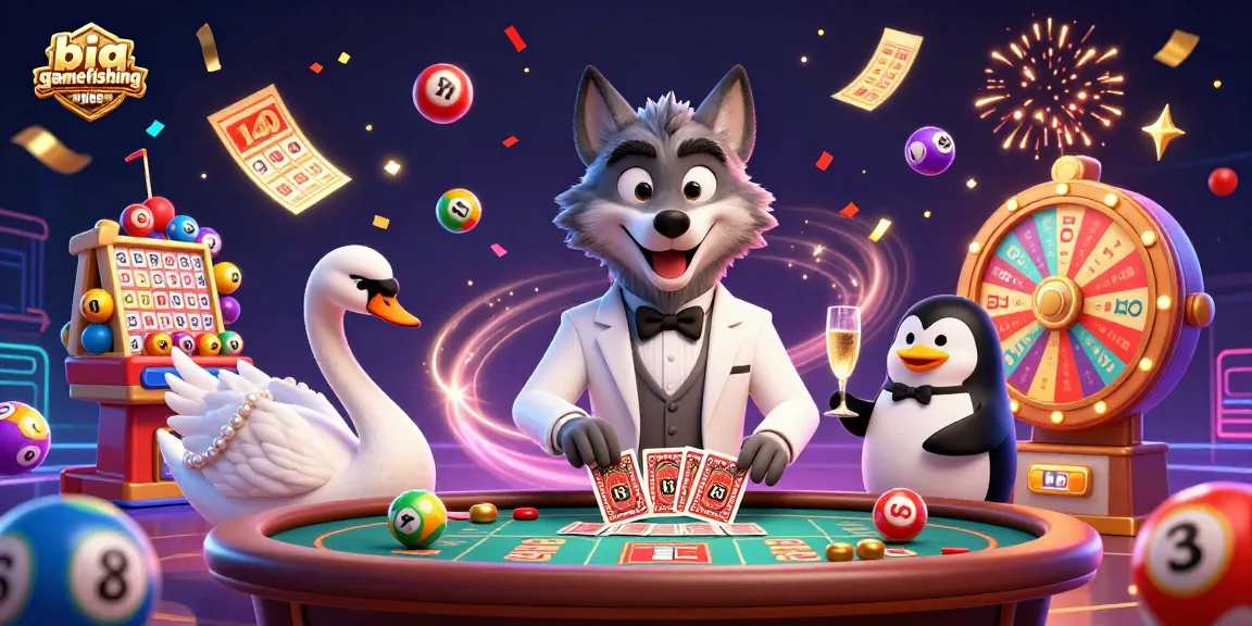 Experience big-gamefishing excitement with vibrant lottery elements and charismatic characters.