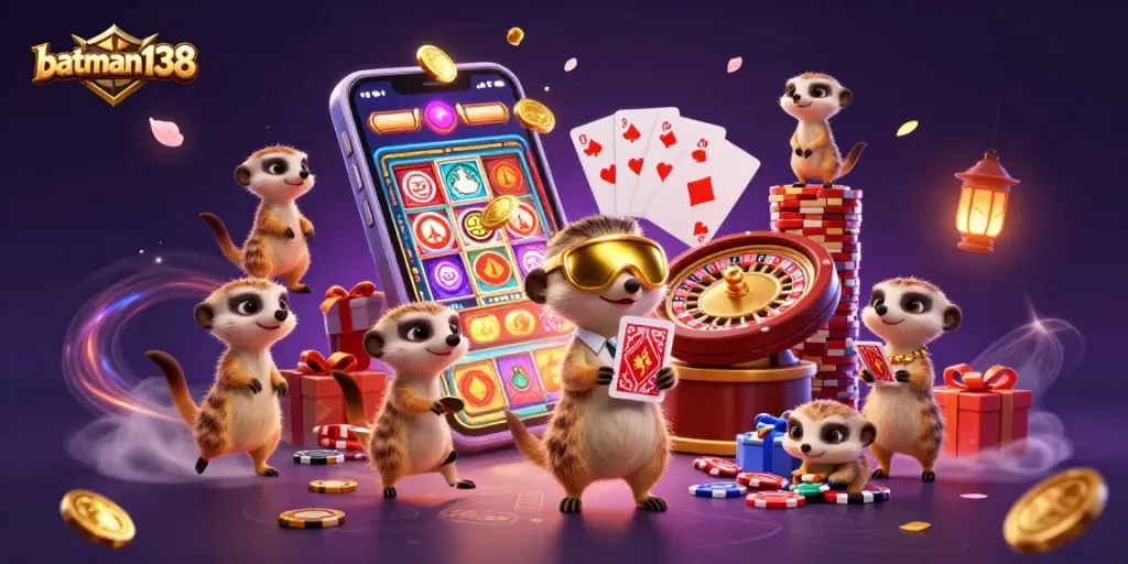 Engage with batman138's vibrant casino scene packed with meerkats operating games and hidden chips.