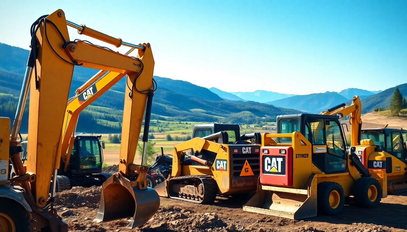 Experience flathead valley equipment rental with heavy machinery showcased in a scenic landscape.