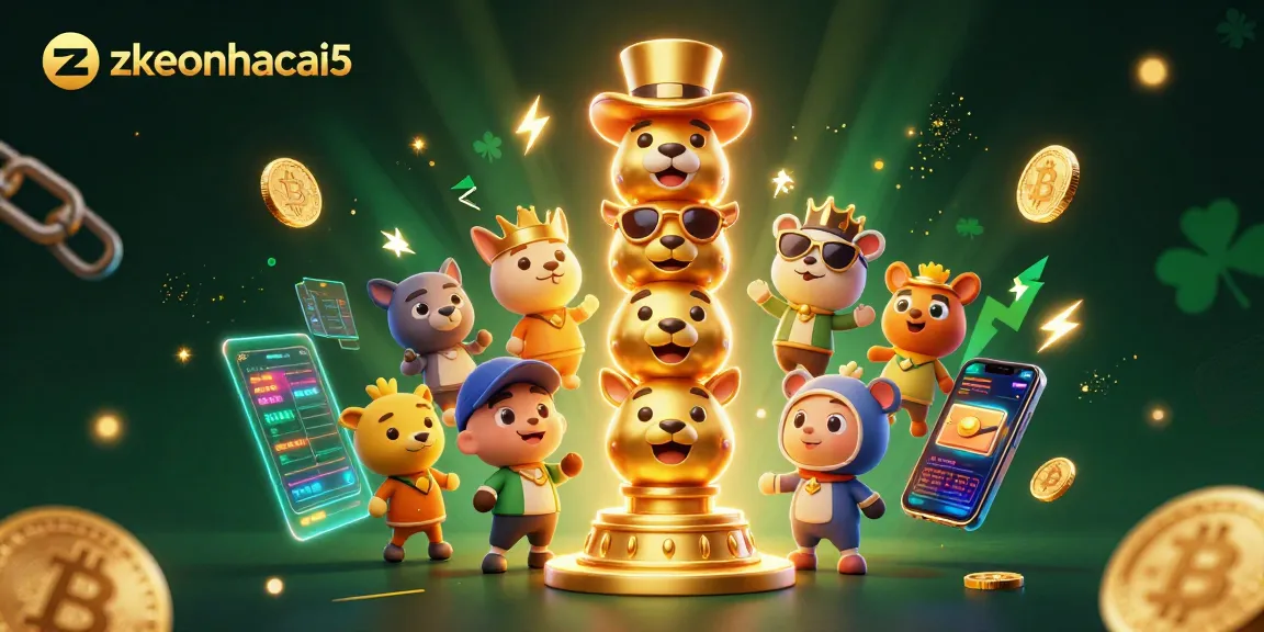 Join the action with zkeonhacai5, showcasing a vibrant 3D casino scene featuring cryptocurrency elements.