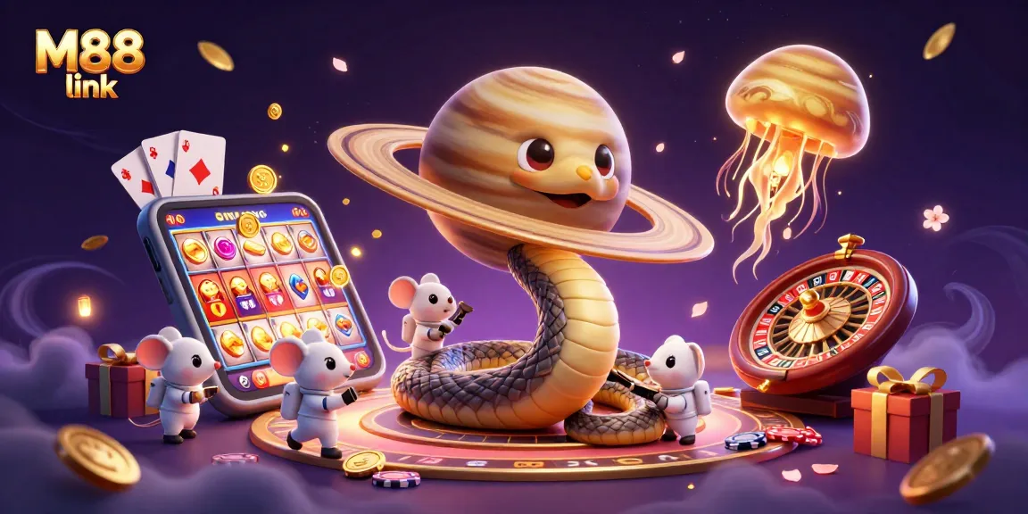 Experience the thrill of M88 link with colorful slot games and cosmic gaming fun!