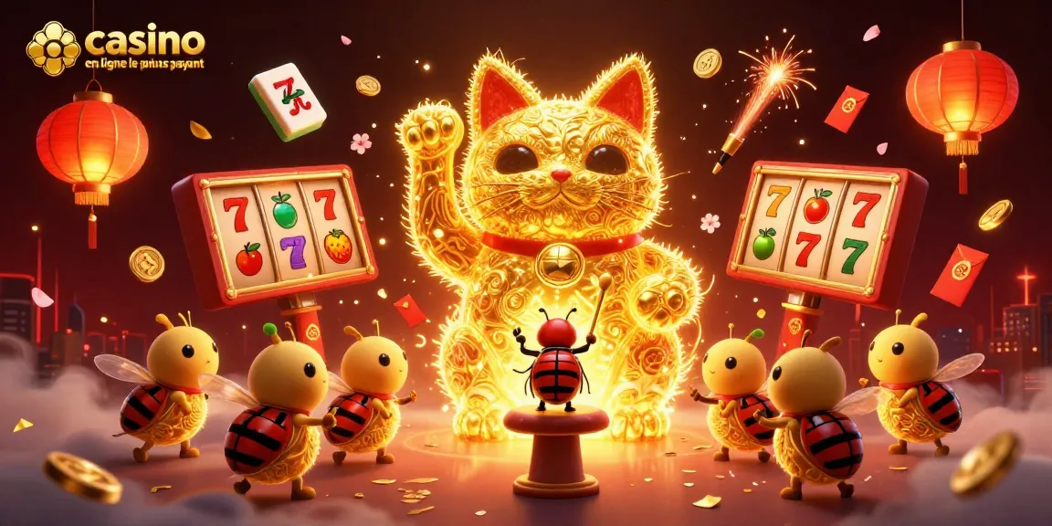 Découvrez le casino en ligne le plus payant avec un chat chanceux et des éléments de jeu dynamiques.