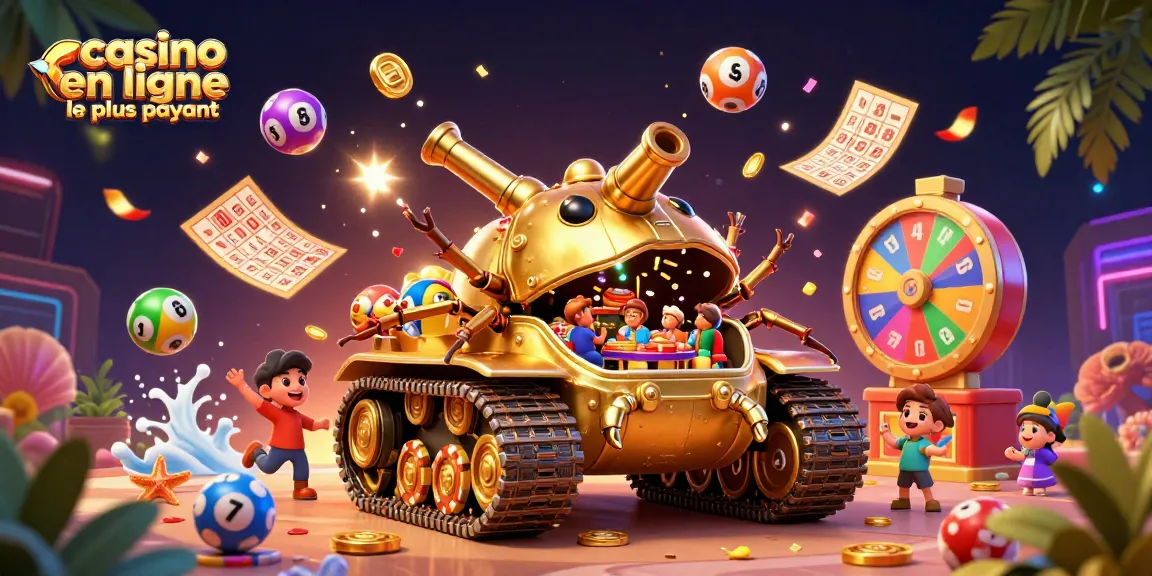 Jouez dans le casino en ligne le plus payant avec un tank à scarabée doré et ses machines à sous miniatures.