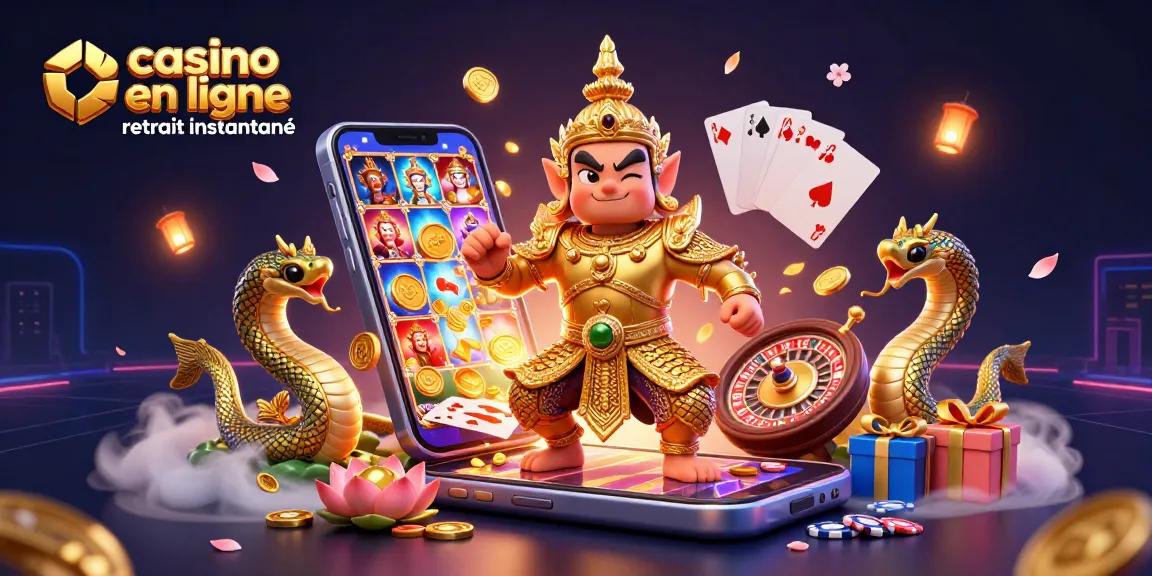 Profitez d'une expérience immersive au casino en ligne retrait instantané avec un gardien enchanteur et des jeux colorés.