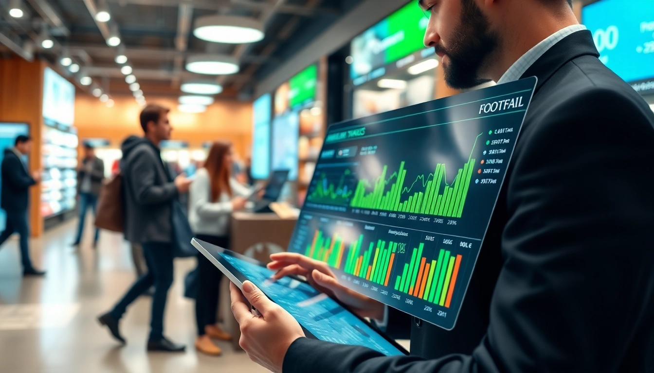 Visual representation of retail footfall analytics dashboard enhancing store management.