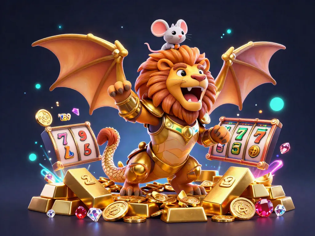 Experience thrilling gaming action with t789's vibrant 3D casino scene, filled with gold, games, and excitement.