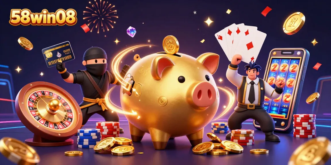 Engage in thrilling gameplay at 58win08 with dynamic casino characters and vibrant elements.