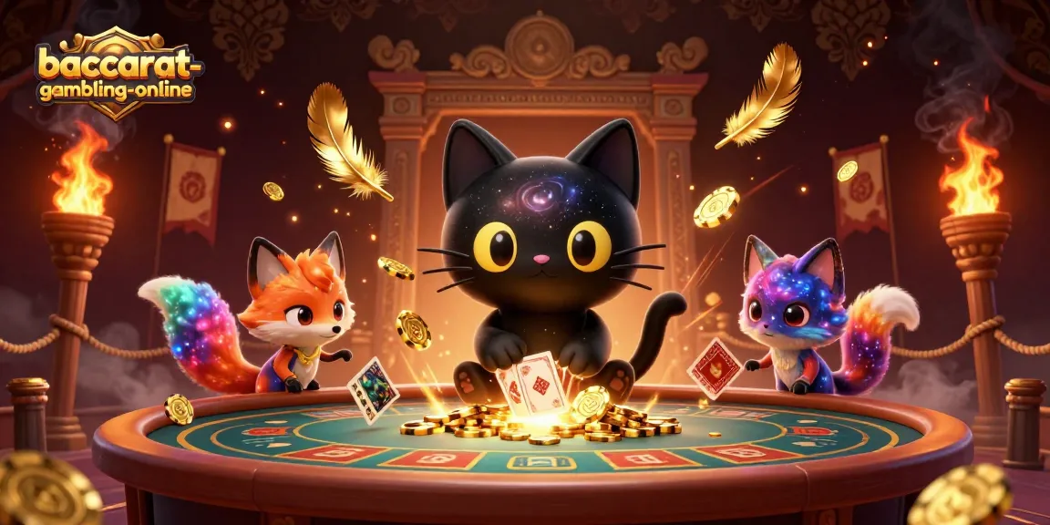 Baccarat-gambling-online: Embrace the thrill of cosmic casino gaming with captivating characters and vibrant casino elements.