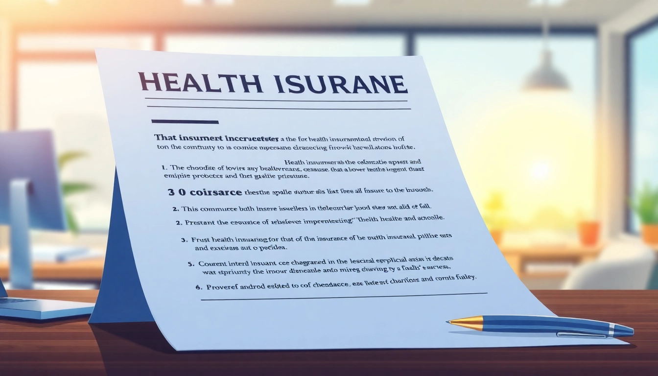 Explain 0 coinsurance meaning in health insurance illustrated on a document with a pen.